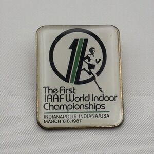1987 First World IAAF World Indoor Championships Indianapolis IN Lapel Hat Pin